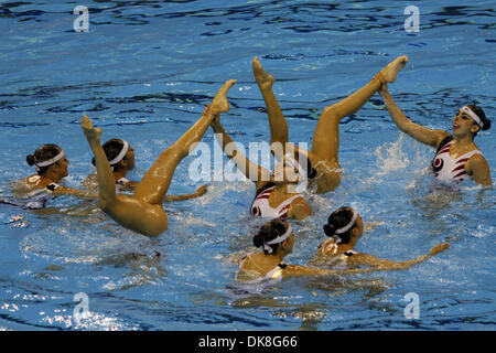 Jul 23, 2011 - Shanghai, Chine - La prestation de l'équipe de natation synchronisée du Mexique au cours de l'équipe à la finale libre du monde de la FINA. (Crédit Image : © Breningstall ZUMAPRESS.com)/Jeremy Banque D'Images