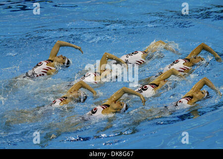 Jul 23, 2011 - Shanghai, Chine - La prestation de l'équipe de natation synchronisée du Mexique au cours de l'équipe à la finale libre du monde de la FINA. (Crédit Image : © Breningstall ZUMAPRESS.com)/Jeremy Banque D'Images