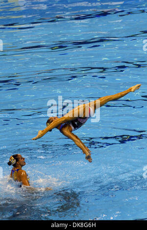 Jul 23, 2011 - Shanghai, Chine - la prestation de l'équipe de natation synchronisée au cours de l'équipe à la finale libre du monde de la FINA. (Crédit Image : © Breningstall ZUMAPRESS.com)/Jeremy Banque D'Images