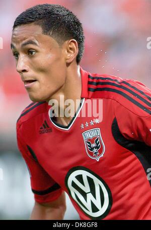 23 juillet 2011 - District de Columbia, Maryland, United States of America - DC United Terrain Andy Najar lors de la MLS match amical entre Everton FC d'Angleterre et DC United...Everton FC battu DC United 3-1 samedi, 23 juillet 2011, au RFK Stadium de Washington DC. (Crédit Image : © Saquan Stimpson/global/ZUMAPRESS.com) Southcreek Banque D'Images