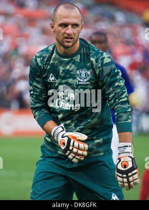 23 juillet 2011 - District de Columbia, Maryland, United States of America - Everton Keeper Jan Mucha # 1 lors de la MLS match amical entre Everton FC d'Angleterre et DC United...Everton FC battu DC United 3-1 samedi, 23 juillet 2011, au RFK Stadium de Washington DC. (Crédit Image : © Saquan Stimpson/global/ZUMAPRESS.com) Southcreek Banque D'Images