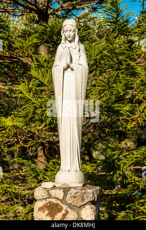 Vierge Marie figure dans Sisters of Mercy jardin du couvent à Prizba, sur l''île de Korcula, Croatie Banque D'Images