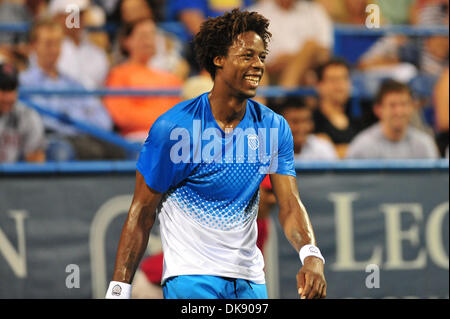 Août 04, 2011, Washington, District de Columbia, États-Unis d'Amérique - 04 août 2010 : Legg Mason Tennis Classic, parrainé par Geico..Numéro 1 GAEL MONFILS bat nombre de semences Semences 15 Dmitry Tursunov 6-2, 7-6 (Image Crédit : © Roland Pintilie/global/ZUMAPRESS.com) Southcreek Banque D'Images