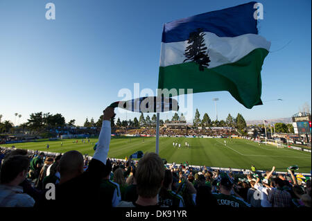 Le 6 août, 2011 - Santa Clara, Californie, États-Unis - l'Armée de bois se prépare pour le match entre le MLS San Jose Earthquakes et les Timbers de Portland au Buck Shaw Stadium de Santa Clara, CA. Les équipes se sont installés pour un match nul. (Crédit Image : © Matt Cohen/ZUMAPRESS.com) Southcreek/mondial Banque D'Images