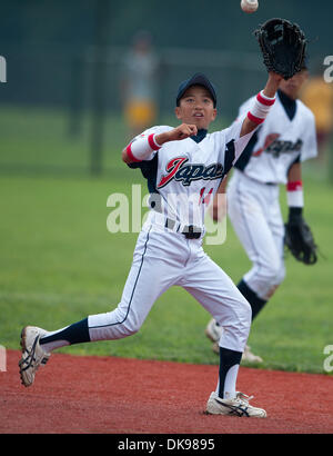 13 août 2011 - Aberdeen, Maryland, États-Unis - Kosuke Morita, du Japon, au cours de la Cal Ripken World Series à Aberdeen, Maryland le 13 août, 2011. (Crédit Image : © Scott Serio/Eclipse/ZUMAPRESS.com) Banque D'Images