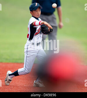 13 août 2011 - Aberdeen, Maryland, États-Unis - Kosuke Morita, du Japon, au cours de la Cal Ripken World Series à Aberdeen, Maryland le 13 août, 2011. (Crédit Image : © Scott Serio/Eclipse/ZUMAPRESS.com) Banque D'Images