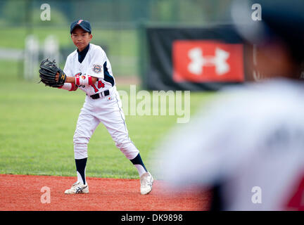 13 août 2011 - Aberdeen, Maryland, États-Unis - Kosuke Morita, du Japon, au cours de la Cal Ripken World Series à Aberdeen, Maryland le 13 août, 2011. (Crédit Image : © Scott Serio/Eclipse/ZUMAPRESS.com) Banque D'Images