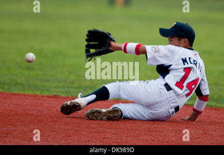 13 août 2011 - Aberdeen, Maryland, États-Unis - Kosuke Morita, du Japon, au cours de la Cal Ripken World Series à Aberdeen, Maryland le 13 août, 2011. (Crédit Image : © Scott Serio/Eclipse/ZUMAPRESS.com) Banque D'Images