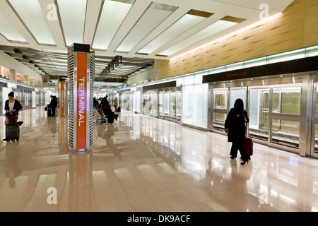 Navette aéroport terminal - Washington/Dulles International Airport - Virginia USA Banque D'Images