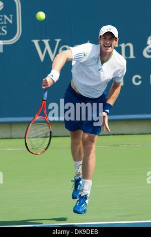 18 août 2011 - Mason, Ohio, États-Unis - Andy Murray (GBR) en action à la W & S'ouvrir au centre de tennis de la famille Linder dans Mason,Ohio. Andy Murray (GBR) bat Alex Bogomolov JR. (USA) (6-2) (7-5) (Crédit Image : © Scott Davis/ZUMAPRESS.com) Southcreek/mondial Banque D'Images