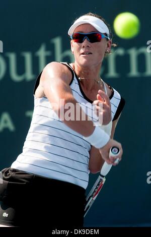 18 août 2011 - Mason, Ohio, États-Unis - Samantha Stosur (AUS) en action à la Linder Family Tennis Center. Samantha Stosur (AUS) bat Li Na (CHN) (6-4) (3-6) (6-4) (Crédit Image : Â© Scott Davis/ZUMAPRESS.com) Southcreek/mondial Banque D'Images