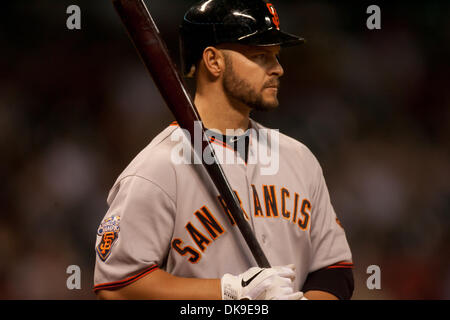 19 août 2011 - Houston, Texas, États-Unis - San Francisco de Cody Ross (13) batting contre les Astros. L'Astros défait 6-0 géants au Minute Maid Park de Houston, TX. (Crédit Image : © Juan DeLeon/global/ZUMAPRESS.com) Southcreek Banque D'Images