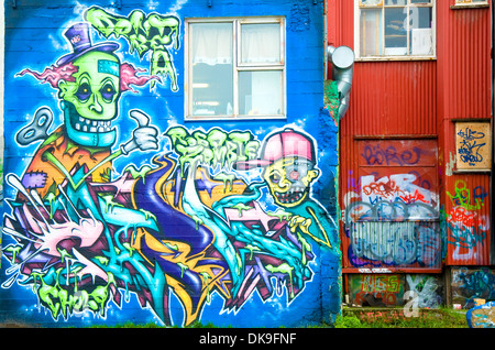 Les graffitis, Reykjavik, Islande Banque D'Images