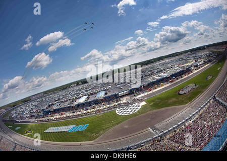 21 août 2011 - Brooklyn, Michigan, États-Unis - une vue générale du Michigan International Speedway avant le début de Michigan Pure 400 au Michigan International Speedway. (Crédit Image : © Rey Del Rio/ZUMAPRESS.com) Southcreek/mondial Banque D'Images