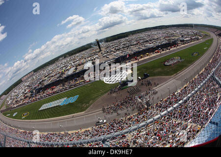 21 août 2011 - Brooklyn, Michigan, États-Unis - une vue générale du Michigan International Speedway avant le début de Michigan Pure 400 au Michigan International Speedway. (Crédit Image : © Rey Del Rio/ZUMAPRESS.com) Southcreek/mondial Banque D'Images