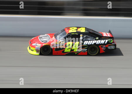 21 août 2011 - Brooklyn, Michigan, États-Unis - NASCAR Sprint Cup Series driver Jeff Gordan (24) au cours de la Michigan Pure 400 au Michigan International Speedway. (Crédit Image : © Rey Del Rio/ZUMAPRESS.com) Southcreek/mondial Banque D'Images