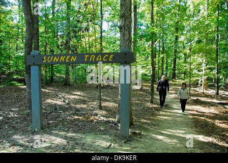 Historique L'Épave trace sur le Natchez Trace Parkway, le Mississippi Banque D'Images