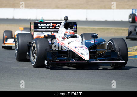 Le 26 août 2011 - Sonoma, Californie, États-Unis - Verizon équipe Penske conducteur va pouvoir (12) de Toowoomba, Australie prend un tour de pratique à l'Indy Grand Prix de Sonoma à Infineon à Sonoma, CA. (Crédit Image : © Matt Cohen/ZUMAPRESS.com) Southcreek/mondial Banque D'Images