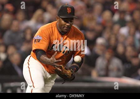 Le 26 août 2011 - San Francisco, Californie, États-Unis - au cours de la MLB match entre les Giants de San Francisco et les Astros de Houston. Le jeu est à égalité 0-0 à la troisième manche. (Crédit Image : © Southcreek Dinno Kovic/global/ZUMAPRESS.com) Banque D'Images