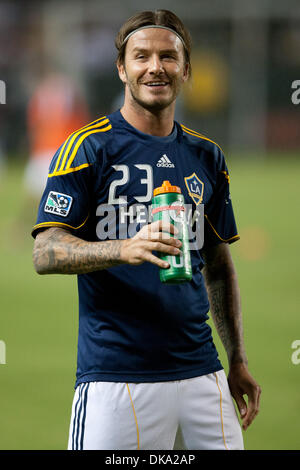 9 septembre 2011 - Carson, Californie, États-Unis - Los Angeles Galaxy le milieu de terrain David Beckham (23) avant la Major League Soccer match entre le Colorado Rapids et le Los Angeles Galaxy au Home Depot Center. (Crédit Image : © Brandon Parry/global/ZUMAPRESS.com) Southcreek Banque D'Images