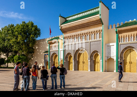 Les portes d'Airain du palais royal (Dar el-Makhzen), Fès, Maroc Banque D'Images