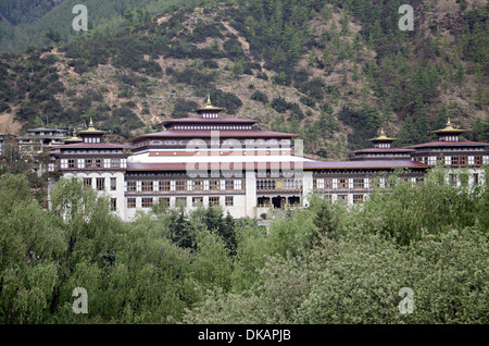 Palais du Roi. Samteling ou Palais Royal Cottage. Résidence de l'actuel Roi du Bhoutan. Thimphu. Bhoutan Banque D'Images