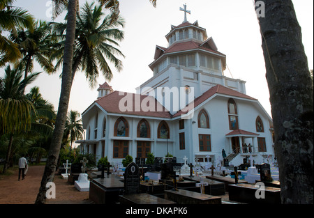 Cathédrale de l'enfant Jésus. Kollam. Kerala, Inde Banque D'Images