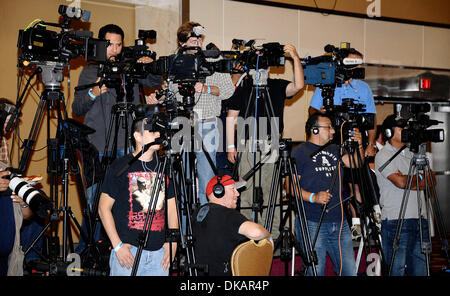 Sept 22,2011 Secteur- Los Angeles, Californie, USA. Les médias réunis lors de la dernière conférence de presse de Trois-division champion du monde et la fierté de Puerto Rico Miguel Cotto et trois fois champion du monde Poids welter Antonio à'l'TornadoÃ Tijuana" MÅ½xico de Margarito. La lutte aura lieu au Madison Square Garden de New York le Déc 3ème. (Crédit Image : ©/ZUMAPRES Blevins génique Banque D'Images