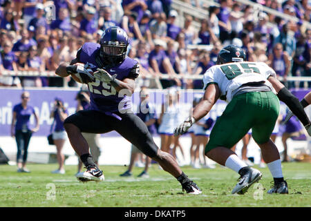 24 septembre 2011 - Fort Worth, Texas, US - TCU Horned Frogs Retour Queue Matthew Tucker (29) au cours de l'action entre la TCU Horned Frogs et l'état de Portland Vikings. A la mi-temps, TCU mène Portland State 24-3 au stade Amon G. Carter. (Crédit Image : © Andrew Dieb/global/ZUMAPRESS.com) Southcreek Banque D'Images