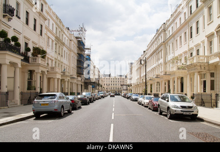 Un riche rue mitoyenne à Pimlico (ouest de Londres Banque D'Images