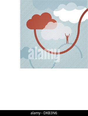 Conçu avec l'arrière-plan nuages abstraction stylisée Illustration de Vecteur