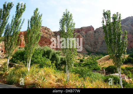 Beau paysage arménien au monastère de Noravank. Banque D'Images
