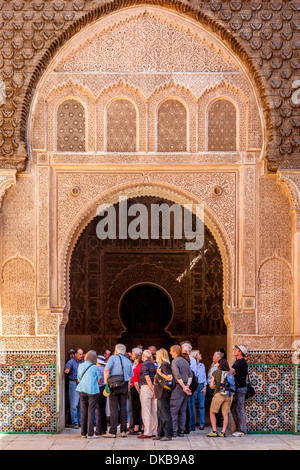Ali Medersa Ben Youssef, Marrakech, Maroc Banque D'Images