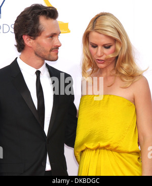 Hugh Dancy et Claire Danes 64e congrès annuel Primetime Emmy Awards tenue au Nokia Theatre L.A Live - Arrivées Los Angeles California Banque D'Images