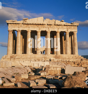 Parthénon, Athènes, l'Acropole, la Grèce, l'élévation avant Banque D'Images