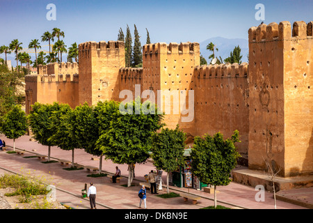 L'enceinte médiévale de Taroudant, Maroc, vallée sous Banque D'Images