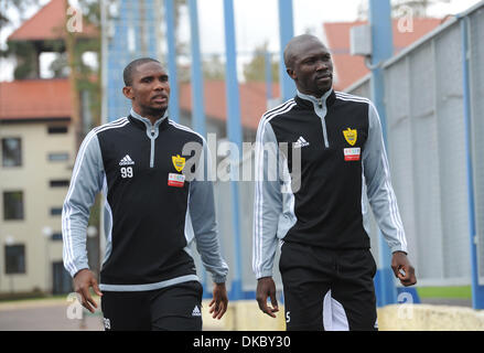 12 octobre, 2011 - Moscou, Russie - DOSSIER - L'ancien international Italie Alessandro Altobelli a exprimé son opinion à Il Corriere dello Sport qu'Inter ont eu tort de vendre Samuel Eto'o dans la fenêtre de transfert de l'été. PHOTO - Septembre 29, 2011 - Moscou, Russie - les plus hautes du monde, l'ancien footballeur payé buteur vedette de l'Inter de Milan, Samuel Eto'o (L) qui joue actuellement pour l'Anzhi Makhachkala c Banque D'Images