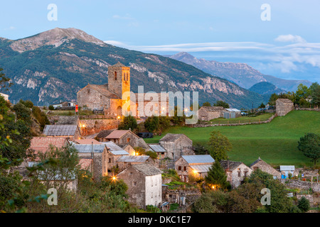 Tella village, Parc National d'Ordesa et Monte Perdido, Huesca, Espagne, Europe. Banque D'Images