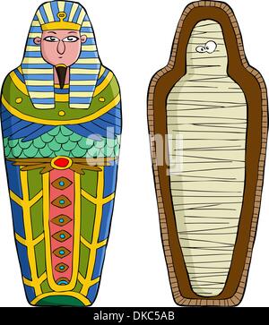 Le sarcophage on a white background vector illustration Illustration de Vecteur