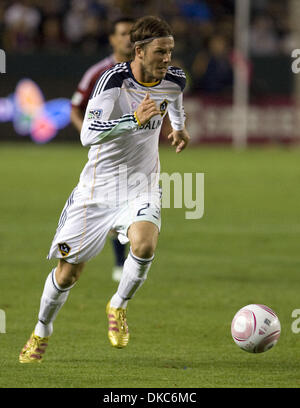 16 octobre 2011 - Los Angeles, Californie, États-Unis - CARSON, CA - le 22 janvier 2011 : David Beckham # 23 de la Los Angeles Galaxy contrôle la balle contre Chivas USA au cours de la MLS match au Home Depot Center le 16 octobre 2011 à Carson, Californie. La Galaxie défait Chivas USA 1-0. (Crédit Image : © Chiu/ZUMAPRESS.com) Ringo Banque D'Images