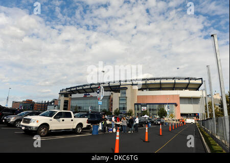 16 octobre 2011 - Foxborough, Massachusetts, États-Unis - Gillette Stadium avant la NFL match entre les Dallas Cowboys jouent les New England Patriots. (Crédit Image : © Geoff Southcreek/ZUMAPRESS.com)/Bolte Banque D'Images