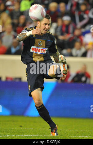 20 octobre 2011 - Harrison, New Jersey, États-Unis - Union de Philadelphie defender Danny Califf (4) de la Major League Soccer l'action au stade Red Bull à Harrison dans le New Jersey New York Philadelphie 1 défaites sur 0 (Crédit Image : © Brooks von Arx/Southcreek/ZUMAPRESS.com) Banque D'Images