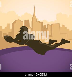 American football player silhouette Illustration de Vecteur