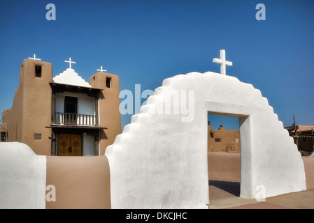 Dans l'église San Geronimo de Taos Pueblo. Taos, Nouveau Mexique. Banque D'Images