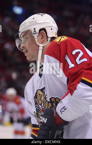 24 octobre 2011 - Montréal, Québec, Canada - Florida Panthers avant Jack Skille (12) à l'échauffement avant le match des Canadiens de Montréal contre les Panthers de la Floride au Centre Bell. (Crédit Image : © Philippe Champoux/Southcreek/ZUMAPRESS.com) Banque D'Images