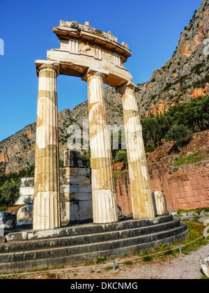 Temple d'Athéna pronoia oracle à Delphes en Grèce Banque D'Images