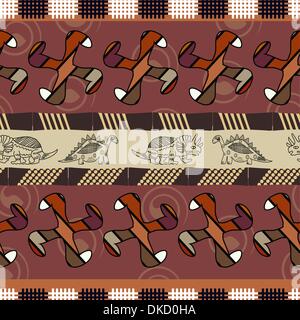 Seamless texture avec les dinosaures Illustration de Vecteur