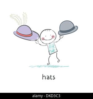 Chapeaux Illustration de Vecteur