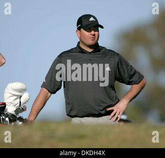 Jan 24, 2007 - San Diego, CA, USA - Buick Invitational, Torrey Pines golf (nord et sud), pro-am du mercredi. PAT PEREZ sur troisième tee, parcours sud. Remarque gant de boxe. Banque D'Images