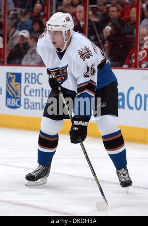 Jan 26, 2007 ; Raleigh, NC, USA ; Les Capitals de Washington (26) SHAONE MORRISONN comme les Hurricanes de la Caroline battre les Capitals de Washington 6-2 comme ils ont joué le RBC Center situé à Raleigh. Crédit obligatoire : Photo par Jason Moore/ZUMA Press. (©) Copyright 2007 by Jason Moore Banque D'Images